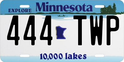 MN license plate 444TWP