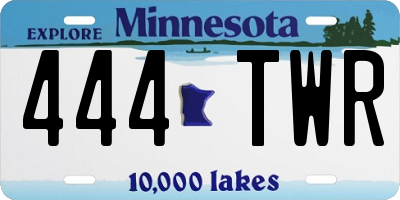 MN license plate 444TWR