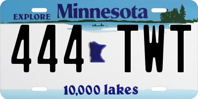 MN license plate 444TWT