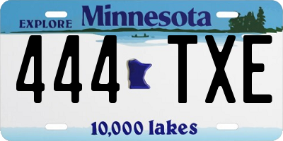 MN license plate 444TXE
