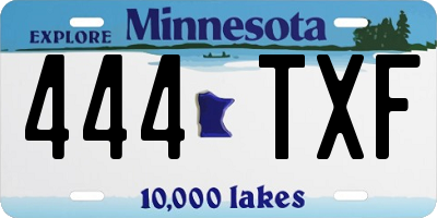 MN license plate 444TXF