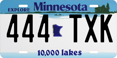 MN license plate 444TXK