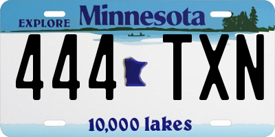 MN license plate 444TXN