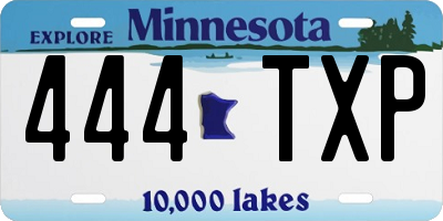 MN license plate 444TXP