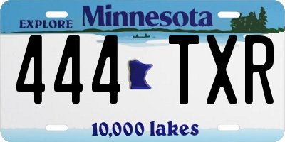 MN license plate 444TXR