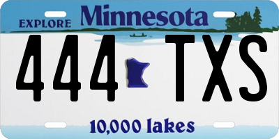 MN license plate 444TXS