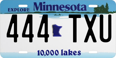 MN license plate 444TXU