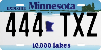 MN license plate 444TXZ