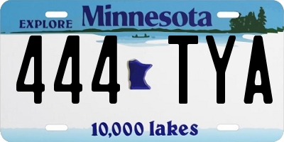 MN license plate 444TYA