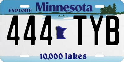 MN license plate 444TYB
