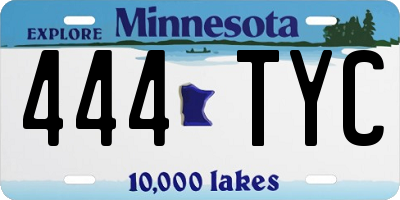 MN license plate 444TYC