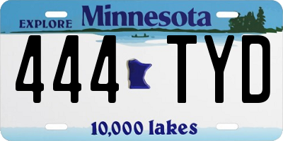 MN license plate 444TYD