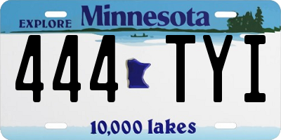 MN license plate 444TYI