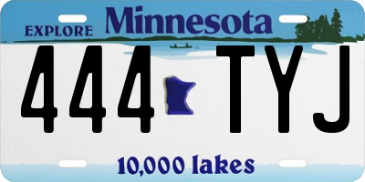 MN license plate 444TYJ