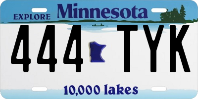 MN license plate 444TYK