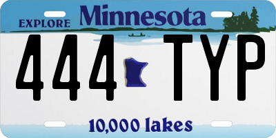MN license plate 444TYP