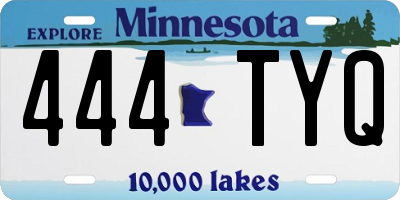 MN license plate 444TYQ
