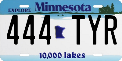 MN license plate 444TYR