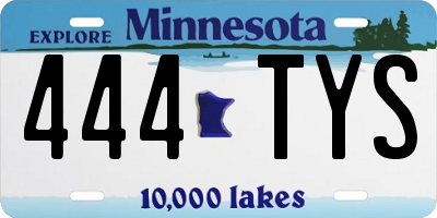 MN license plate 444TYS
