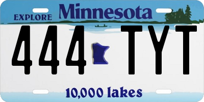 MN license plate 444TYT