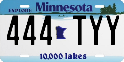 MN license plate 444TYY