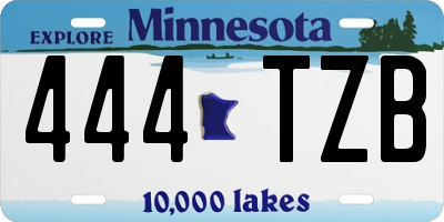 MN license plate 444TZB