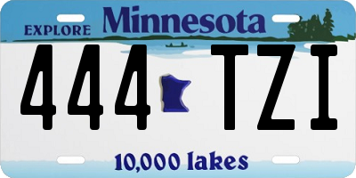 MN license plate 444TZI