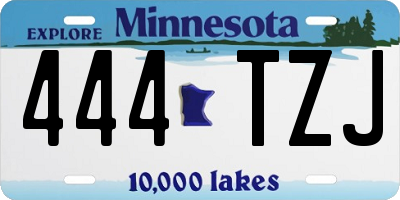 MN license plate 444TZJ
