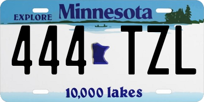 MN license plate 444TZL