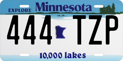 MN license plate 444TZP
