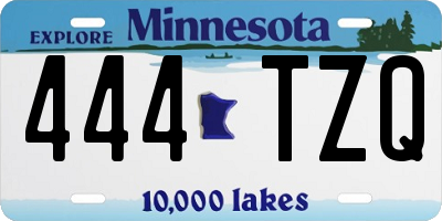 MN license plate 444TZQ