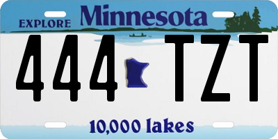 MN license plate 444TZT