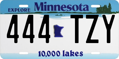 MN license plate 444TZY