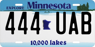 MN license plate 444UAB