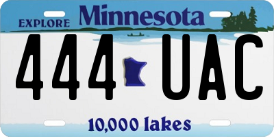 MN license plate 444UAC