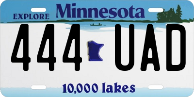 MN license plate 444UAD