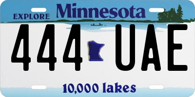 MN license plate 444UAE