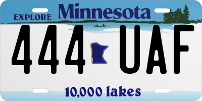 MN license plate 444UAF