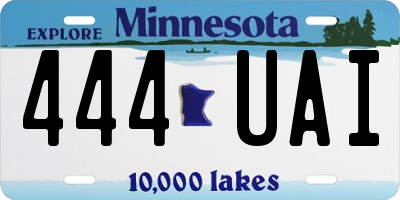 MN license plate 444UAI