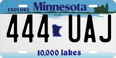 MN license plate 444UAJ