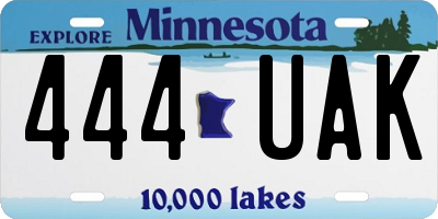 MN license plate 444UAK