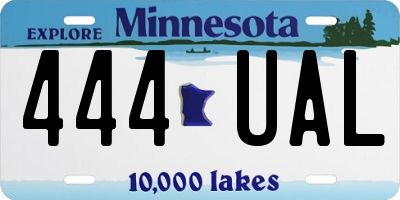 MN license plate 444UAL