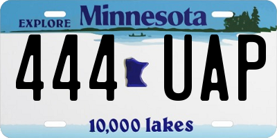 MN license plate 444UAP