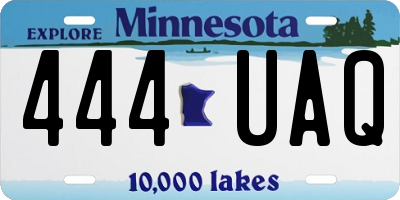 MN license plate 444UAQ
