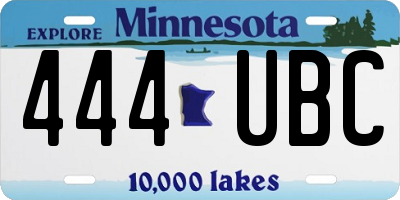 MN license plate 444UBC