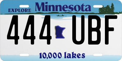 MN license plate 444UBF