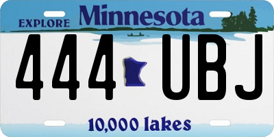 MN license plate 444UBJ