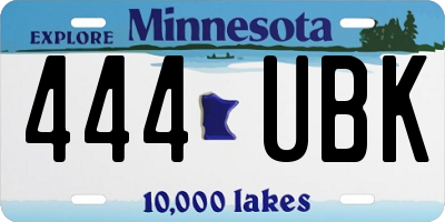 MN license plate 444UBK