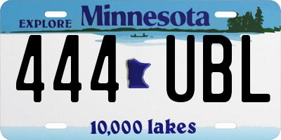 MN license plate 444UBL