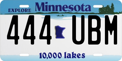 MN license plate 444UBM